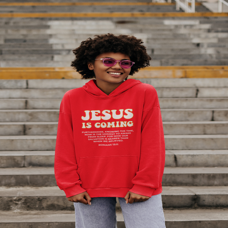 Romans 13:11 Unisex Hoodie (White)