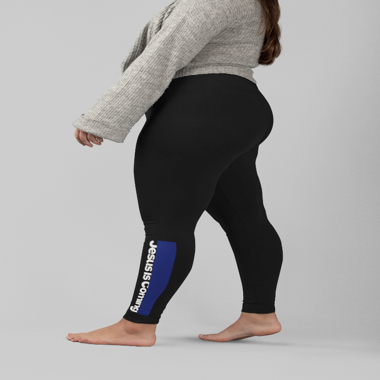 Lynne Leggings Plus Size (Black-Blue)