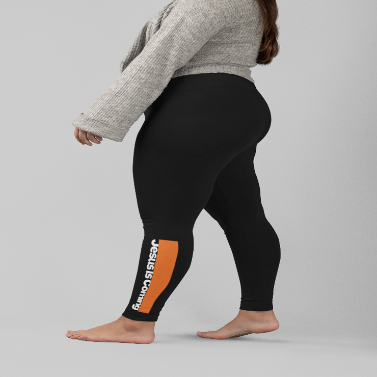 Reannah Leggings Plus Size (Black-Orange)