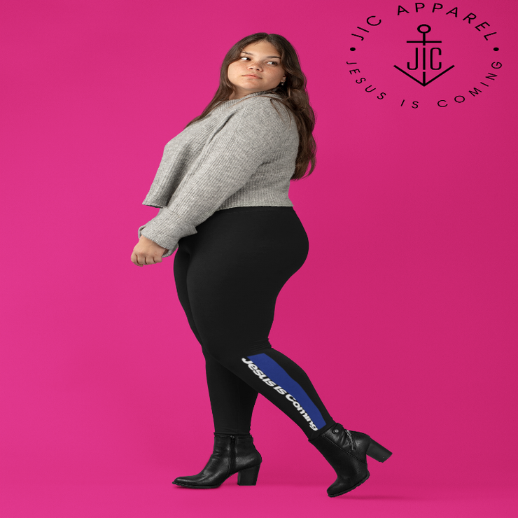 Lynne Leggings Plus Size (Black-Blue)